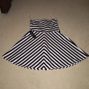 The Limited strapless navy and white dress - 12P